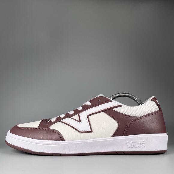 VANS Lowland CC ComfyCush Varsity Men’s 13 Burgundy White Skate Sneakers Casual - Picture 1 of 9